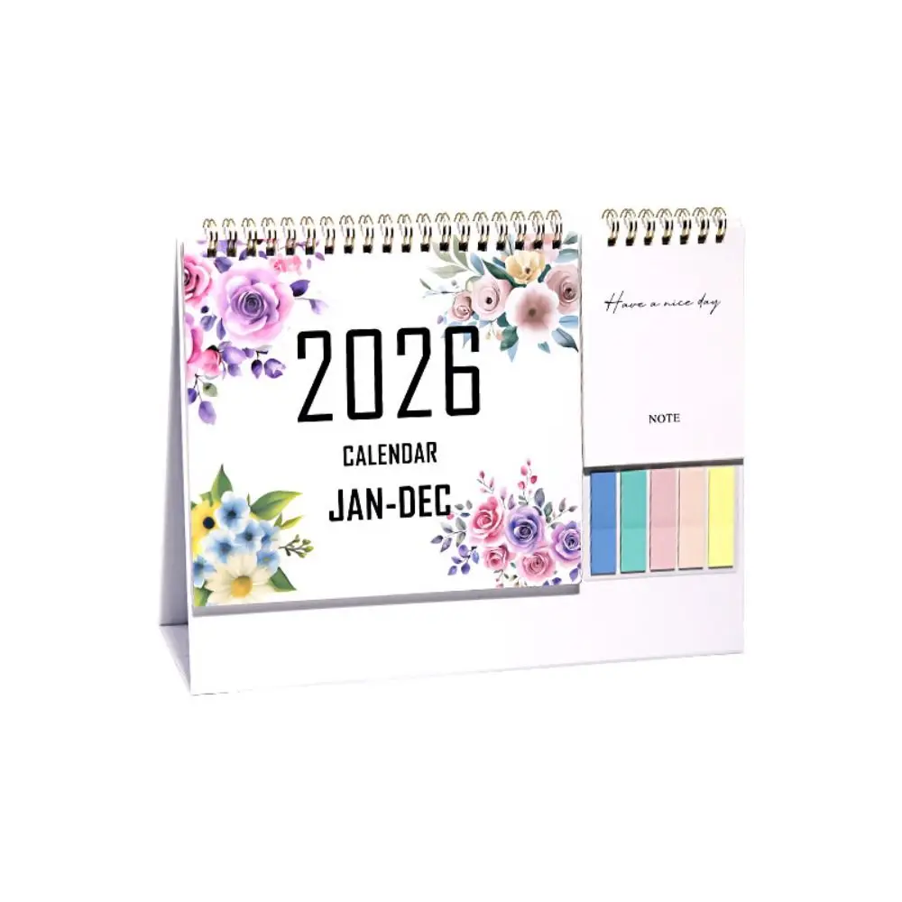 

Джей. 2026 - декабрь 2026 2026 Цветочный календарь для ежедневного исследования Складной календарь с двойной катушкой Планирование Красочный календарь для записей Домашний календарь