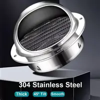 Stainless Steel Wall Ceiling Air Vent Ducting Ventilation Exhaust Grille Cover Waterproof Outlet Heating Cooling Vents Cap 4