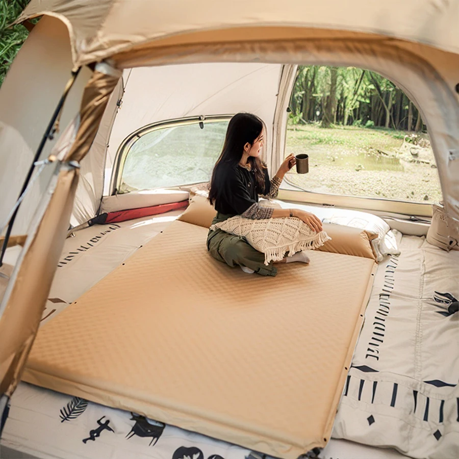 

Soft and Comfortable Outdoor Furniture Single Double Self-inflate Sleeping Pad with Attached Pillow