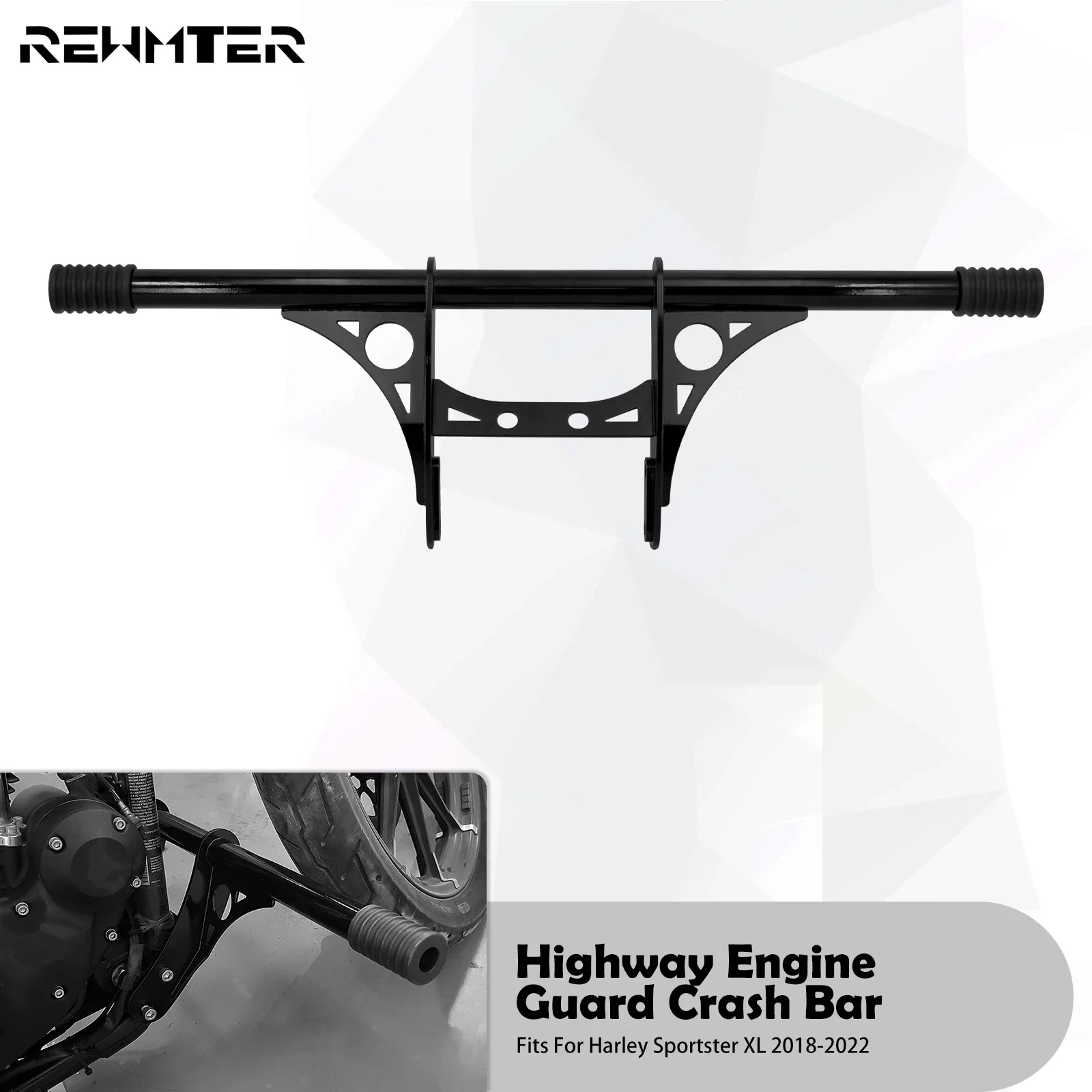 

Motorcycle Black Front Highway Engine Guard Crash Bar Steel Falling Protection For Harley Sportster XL 883 1200 Iron 2018-2021