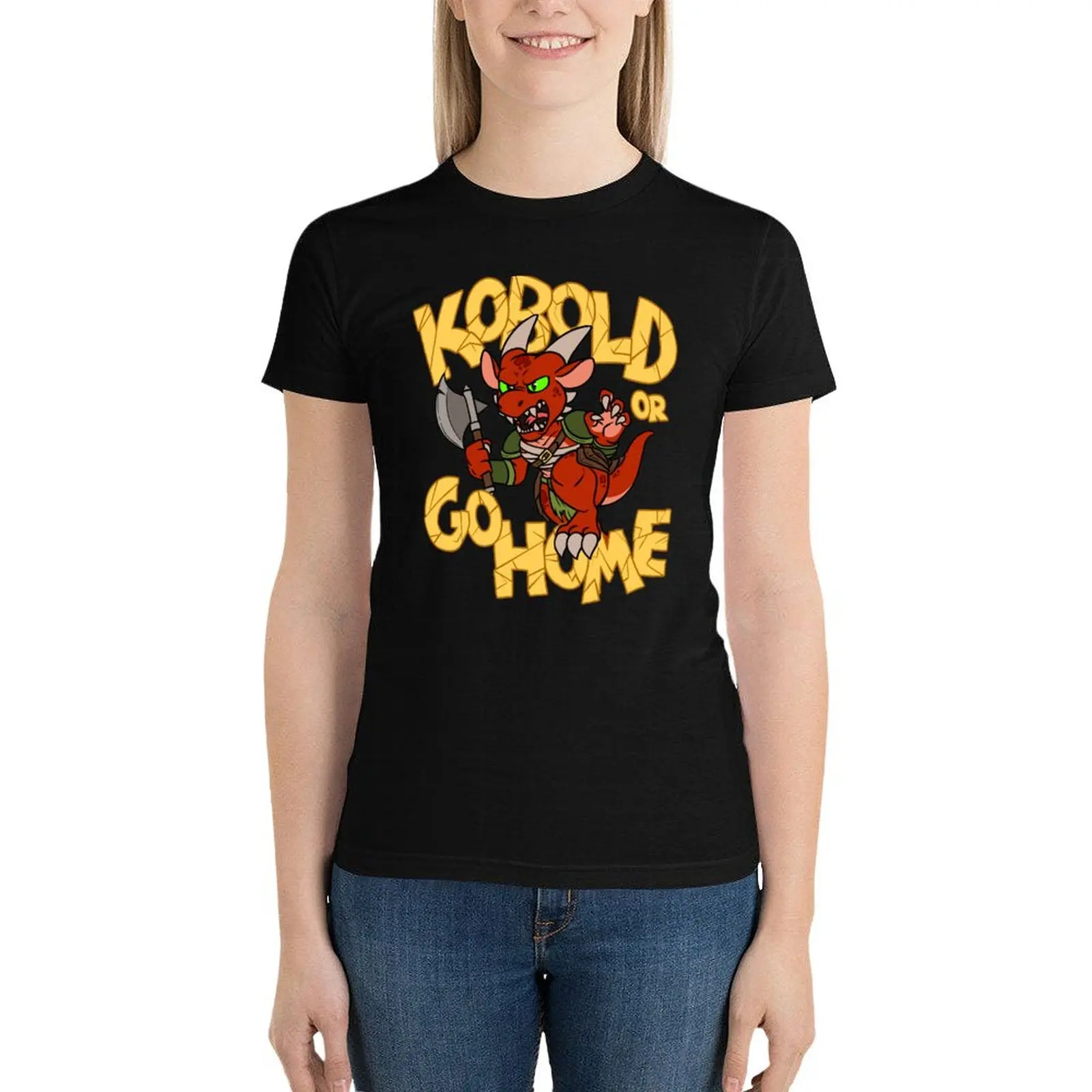

Kobold or Go Home T-Shirt Blouse lady clothes Womens clothing