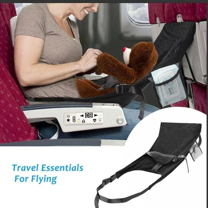 Kids Travel Comforting Pad For Plane Quick Installation Car Train Use Safety Straps Washable Polyester A2UB