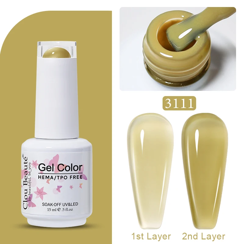 Clou Beaute Jelly Kleur UV Gel Manicure Zomer Roze Naakt Gel Nagel Regenboog Nagelbenodigdheden Voor Professionals Semi-permanente Vernis