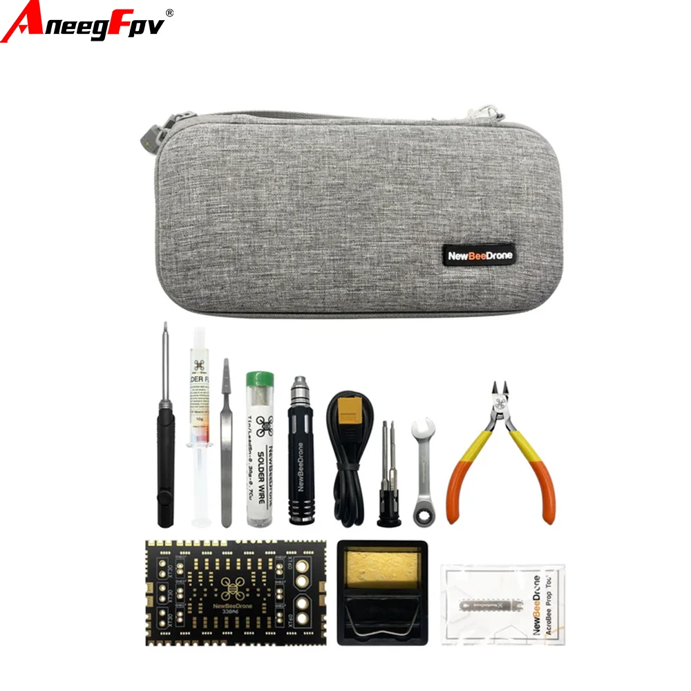 NewBeeDrone Drone Soldering Practice Kit,  SMD PCB Repair Tools Set, Electric Soldering Iron for FPV RC DIY, Multi-Function Tool