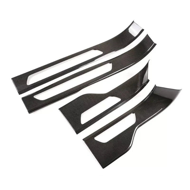 For Porsche Cayenne Real Dry Carbon Fiber 2018-2023 Interior Decoration Door Sill Scuff Plate Cover Modification Accessories