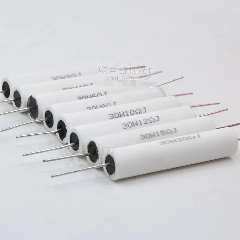 wholesale 10pcs/4pcs 30W seamless cement resistor speaker frequency frequency HIFI ceramic copper feet free shipping