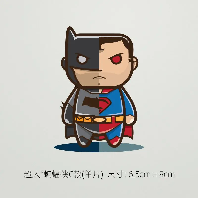 New BeastKingdom Batman Superman Personality Anime Merch Car Decoration Sticker Creative Cartoon Waterproof Decorative Sticker