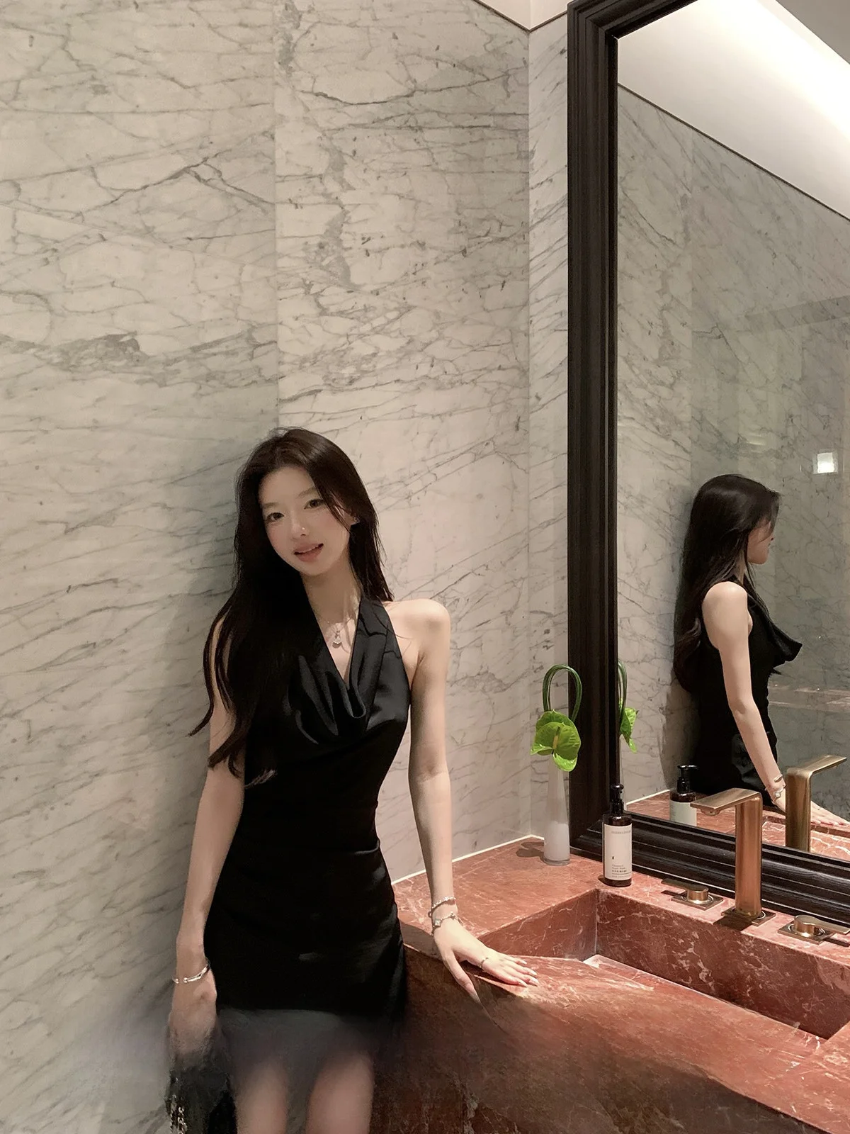 

Женская короткая юбка Ele Arc Uneven Design Bla Hanging Ne Dr Yoyozhang Zhang Yuyu Commute Sle l Waist Polye