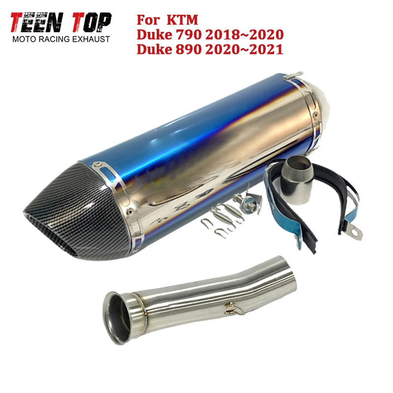 890 Duke Slip-on Exhaust For KTM Duke790 Duke890 Exhaust Muffler DB Killer 51mm Motorcycle Exhaust Pipe Duke790 Middle Link Tube