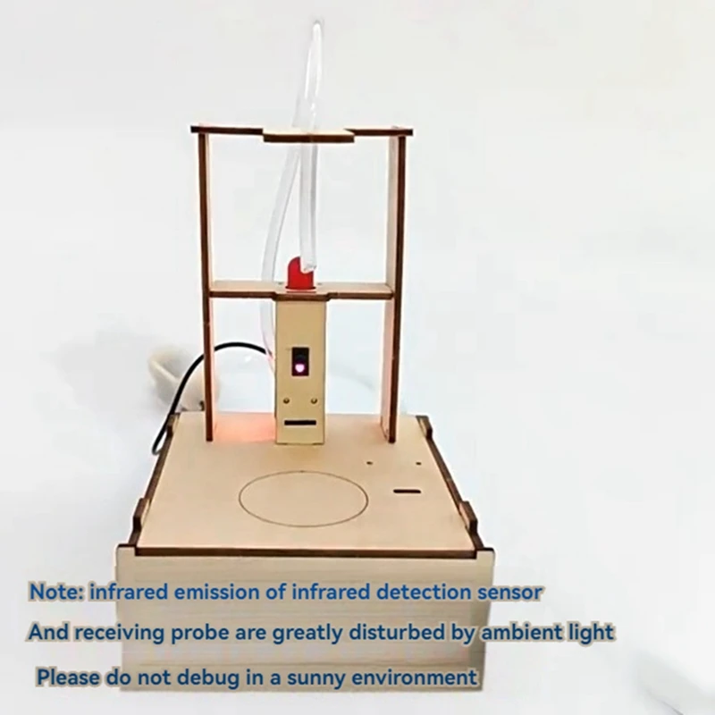 Dispensador de agua con Sensor infrarrojo, modelo de ciencia, Kit de herramientas experimentales para aprender juegos de rompecabezas de madera
