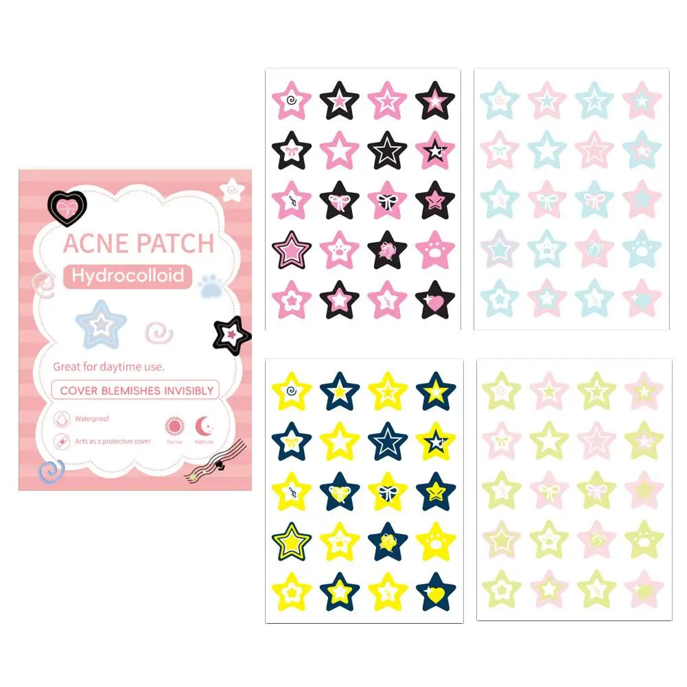 Y2K Star Pimple Patch Acne Colorful Invisible Acne Removal Skin Care Stickers Concealer Face Spot Beauty Makeup Tool Facial