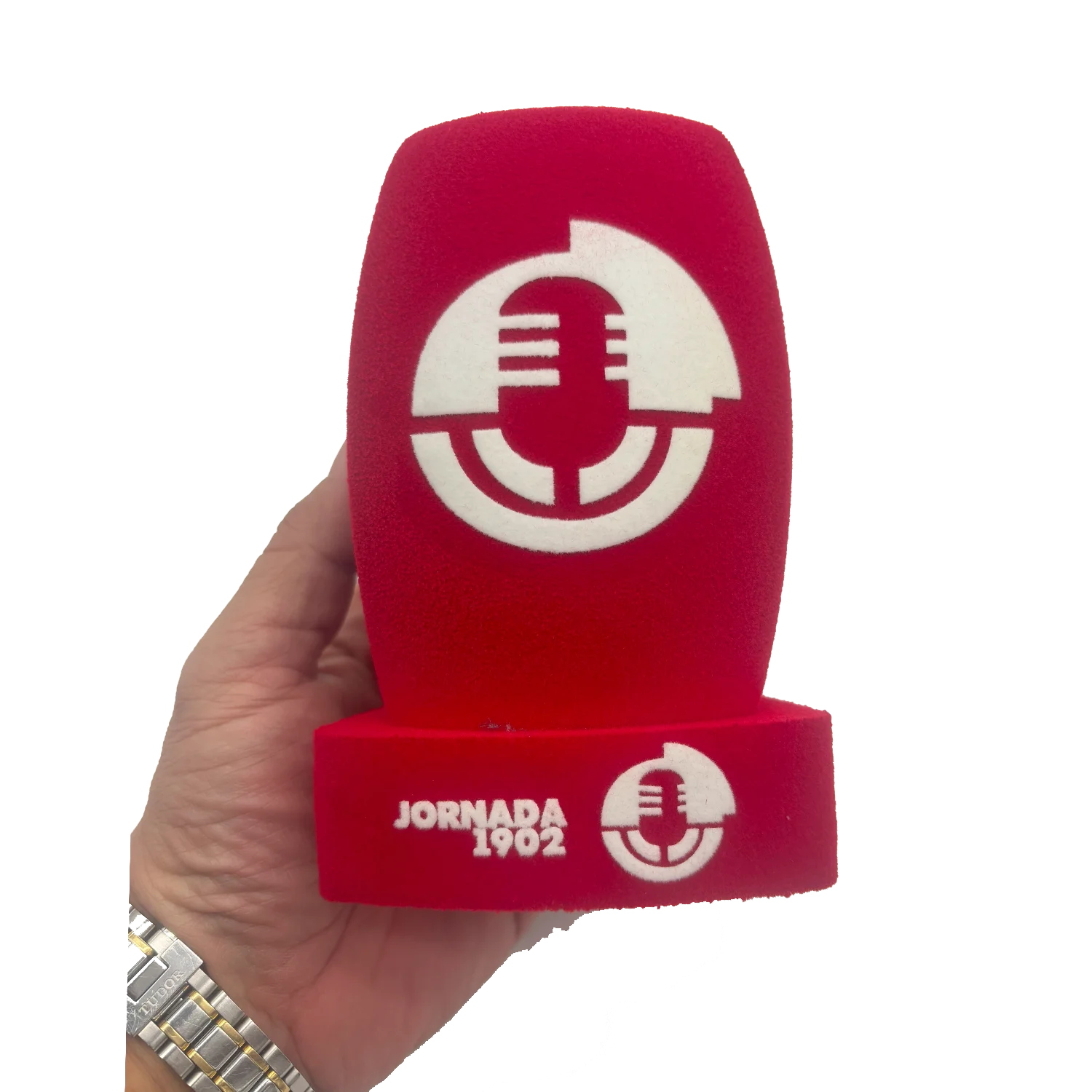 Niestandardowe logo, flokowane, z nadrukiem, osłona na mikrofon, piankowa osłona przeciwwietrzna do mikrofonu dla reporterów telewizyjnych, gąbka do wywiadów. — zdjęcie produktu 5