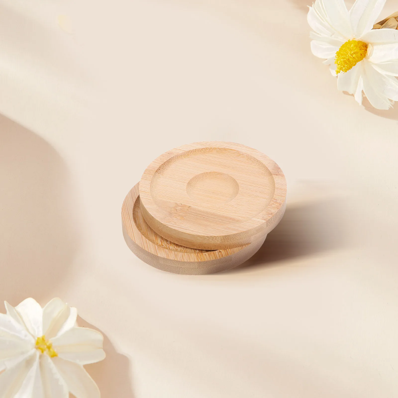 

2Pcs Bamboo Coasters Non-Slip Drink Table Protectors Whiskey Wine Glass Beer Mug Home Bar Accessories Modern Coasters