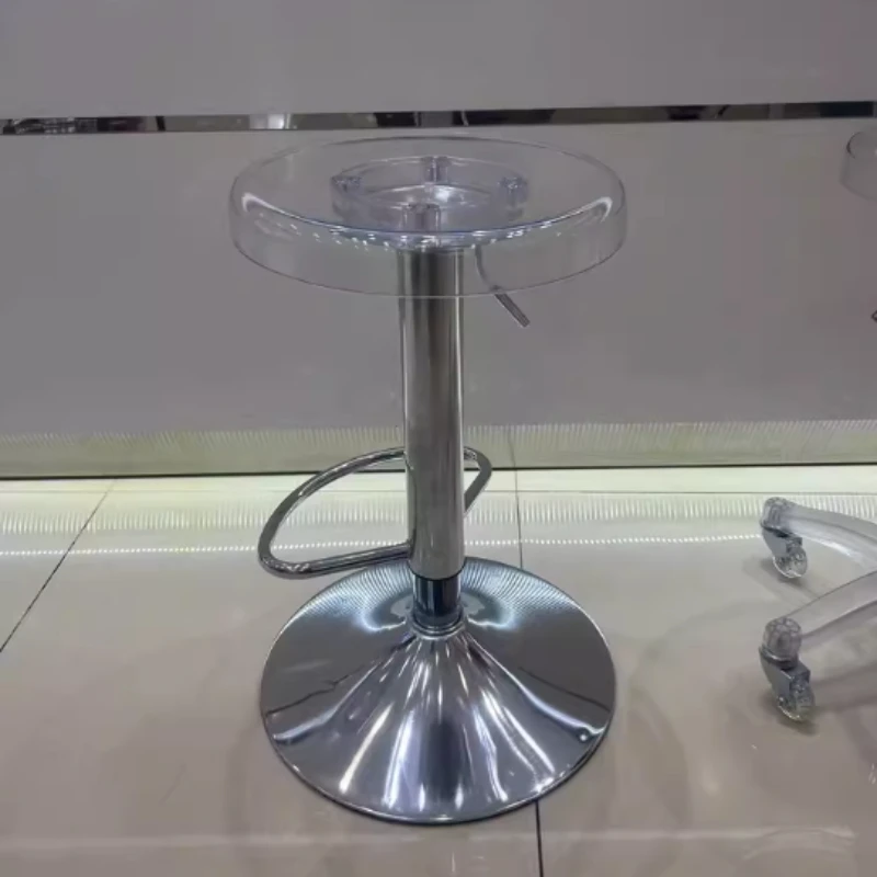 

Bar Height Swivel Stool, Pub High Chair, Modern Acrylic Bar Stool, Cashier Seat—For Bars & Kitchen Counters