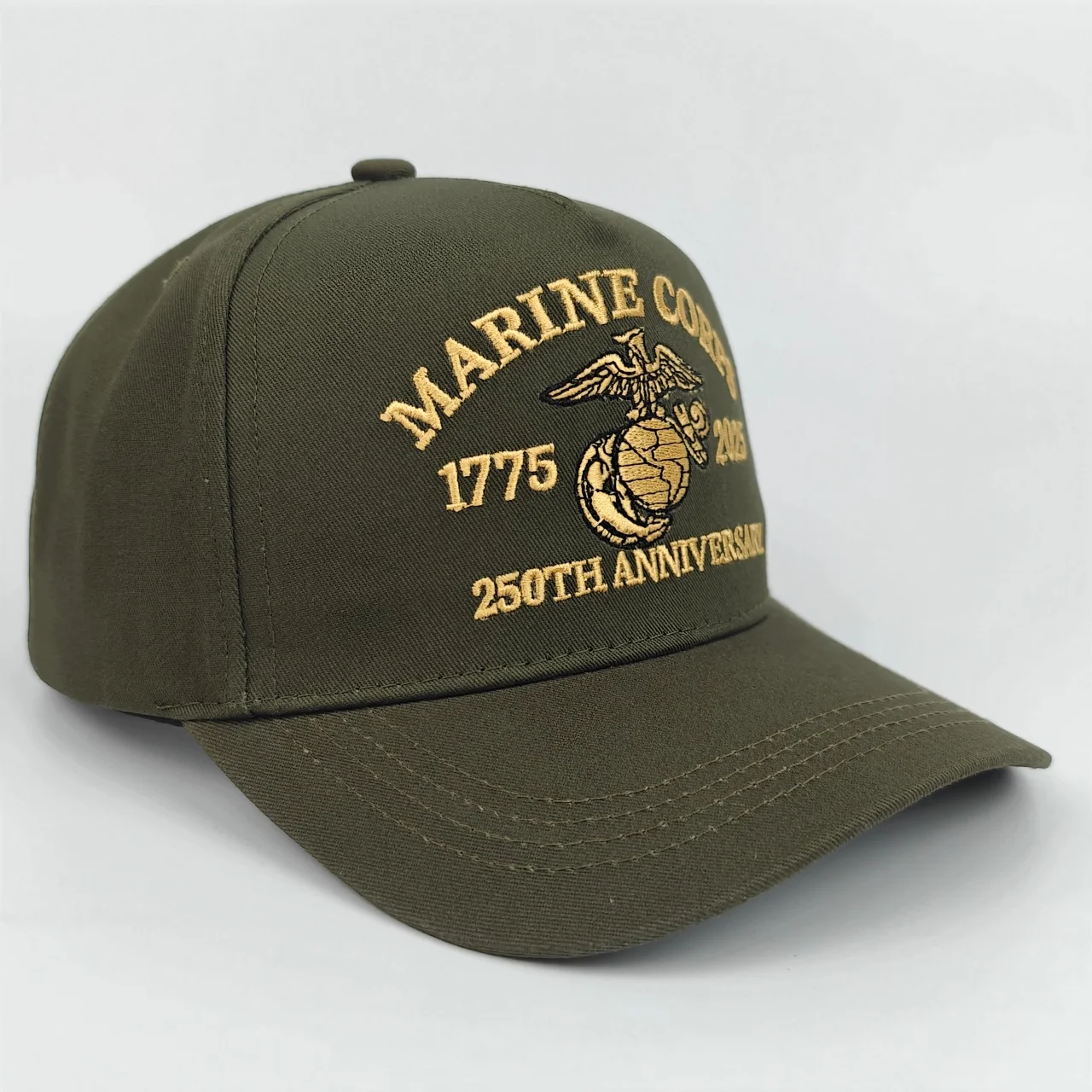 Offizielle Baseballkappe zum 250. Jubiläum des U.S. Marine Corps - Gestrickt mit 1775 - 2025 Logomuster, Verziert mit dem Amerikanischen F – Detail 23
