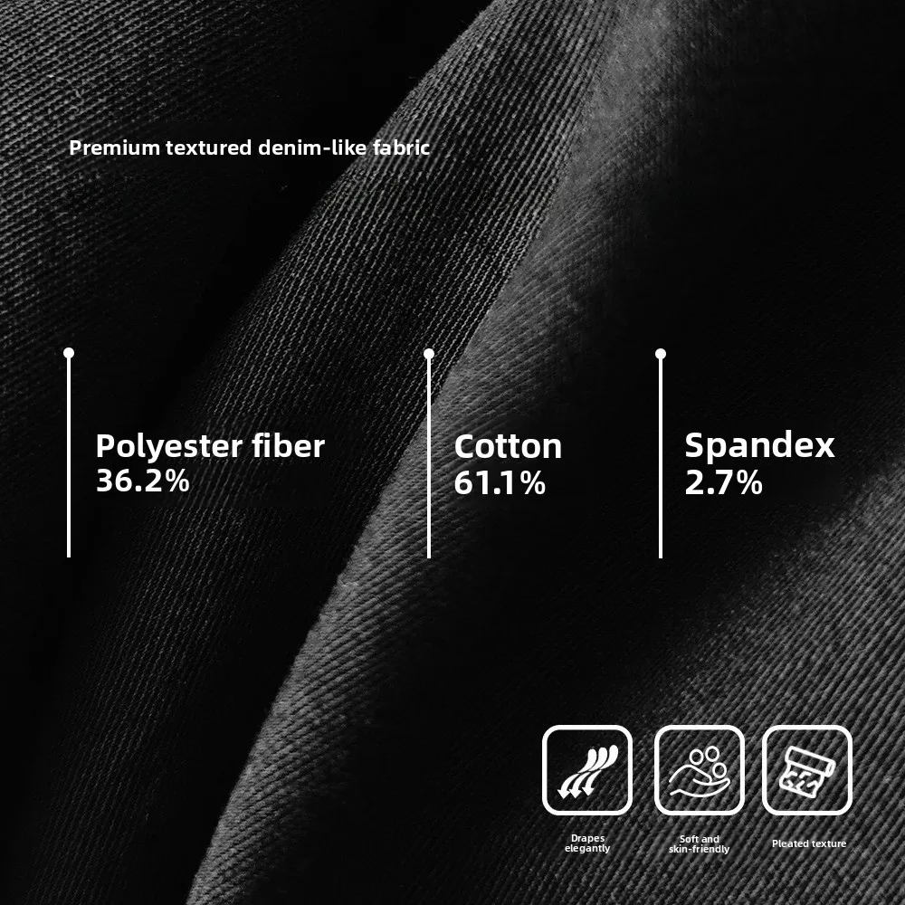 Jeans d'été en denim pour femmes, texture pliée, taille haute, faux silhouette, neuf points, pantalons décontractés amincissants, pour les déplacements, Sle Polyes...