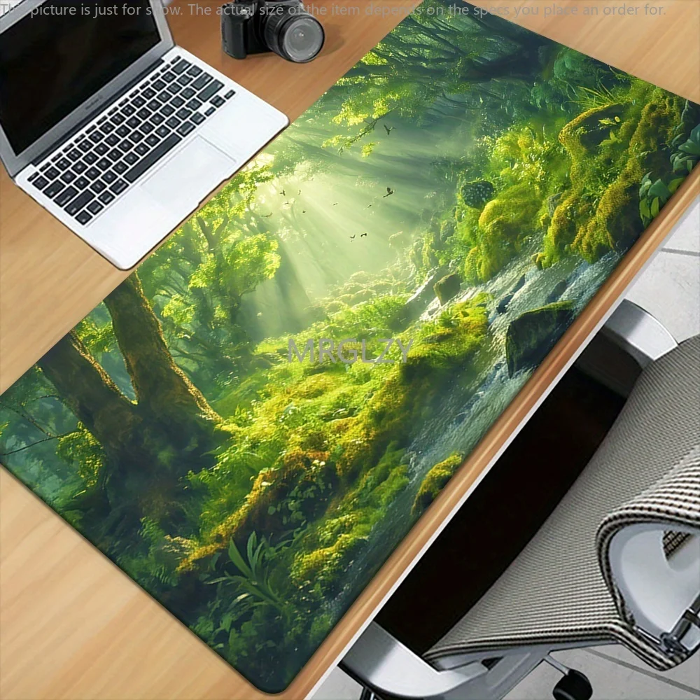

Enchanting Forest Scene Mouse Pad Large Rubber Anti-slip PC Desk Accessories Mousepad for Office & Gamer Keyboard Mats Decor Mat
