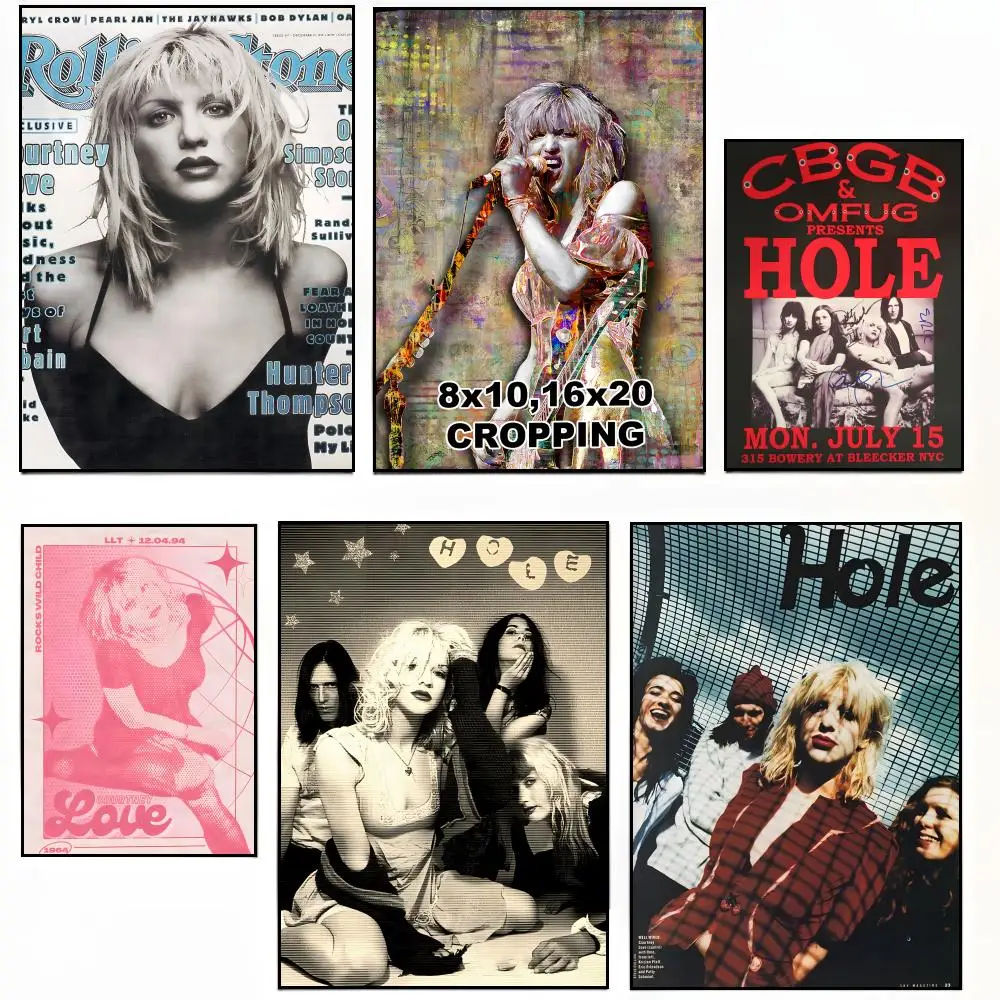Rock Legend C-Courtney L-Love Poster Sticky Poster Paper Sticker DIY Room Bar Cafe Wall Decor Gift
