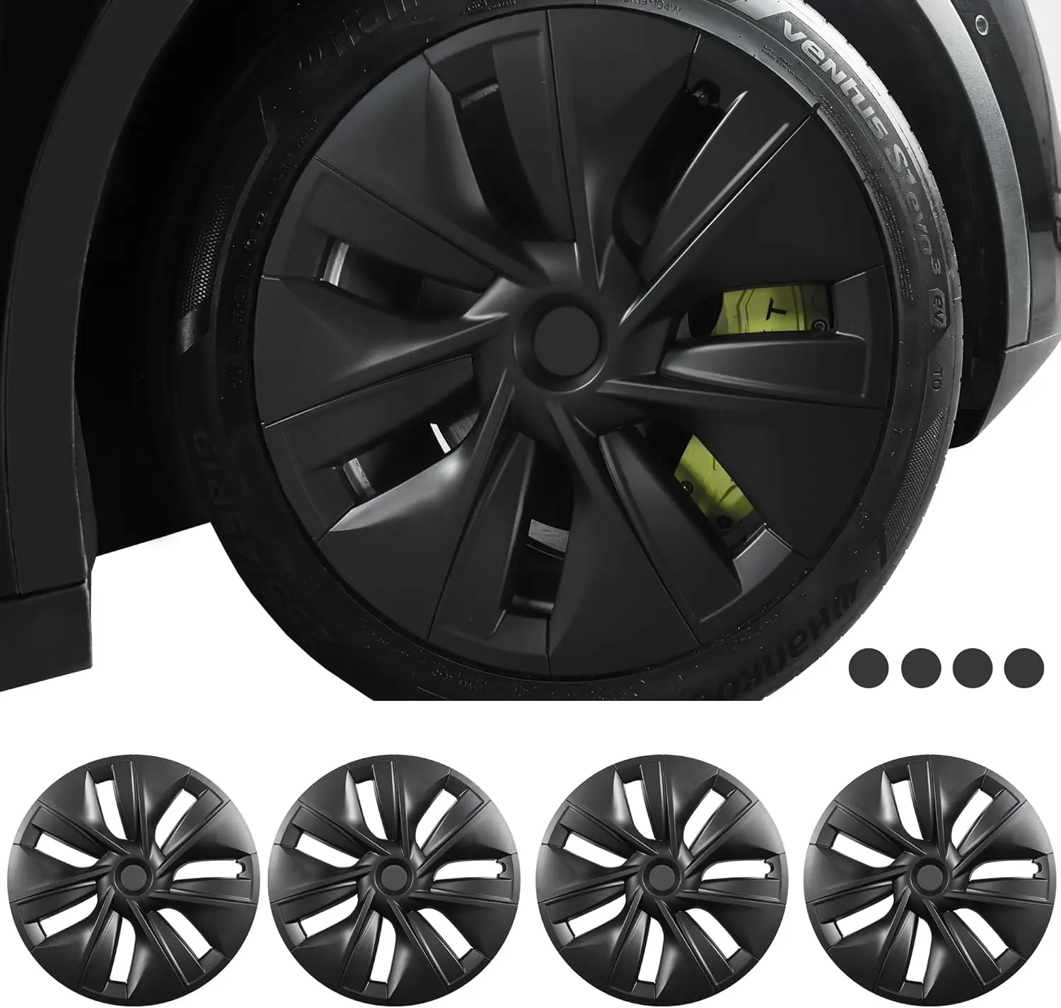 Voor Model Y Wieldoppen 19 Inch Wieldoppen 19 ''Wielnaafdoppen Gemini Kit Fit Model Y Accessoires 2024-2021 4 Stuks Velgbeschermer