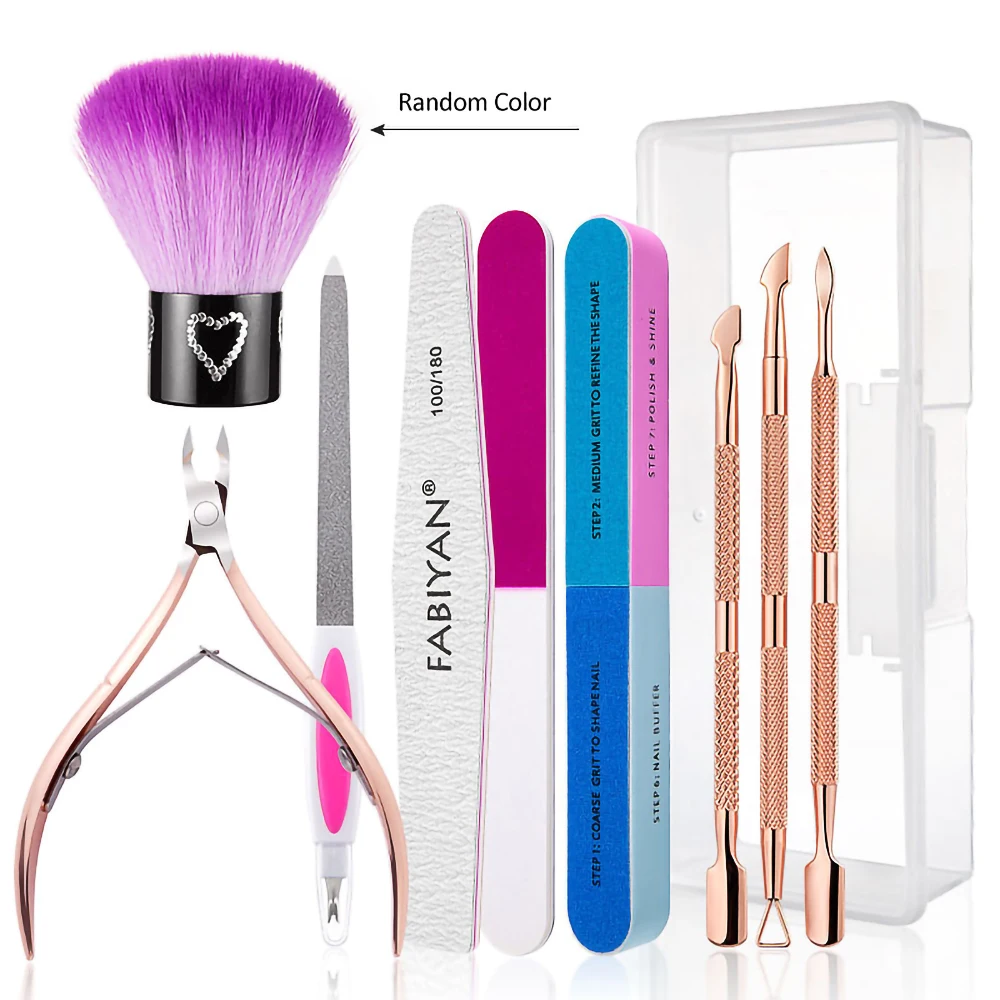 

Профессиональные инструменты для ногтей 10 шт. в наборе пилка для ногтей Ножницы для омертвевшей кожи стальные нажимные инструменты для маникюра полировочные инструменты для дизайна ногтей инструменты для маникюра