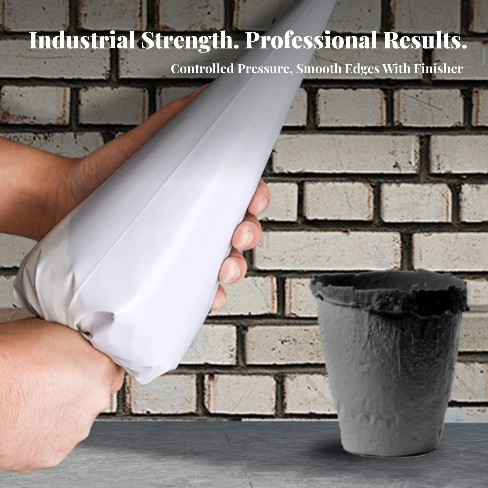 100 Pieces Grout-Filling Bag Tear-Resistant Grout Bag with Tapered Tip Disposable Heavy-Duty for Tilers, Home Repairs