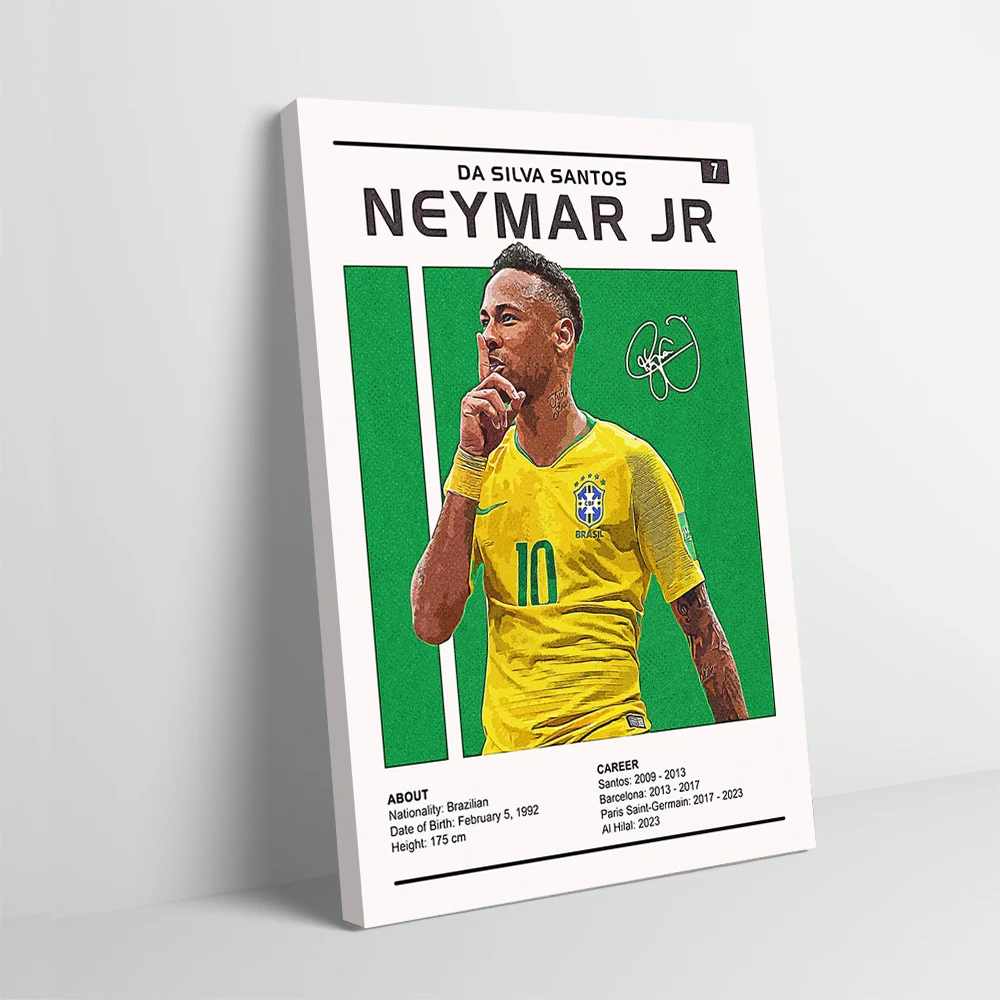 نيمار جونيور المشارك تخصيص مطبوعة قماش اللوحة للصور جدار الفن ديكور المنزل غرفة اللوحات الزخرفية الفاخرة #1