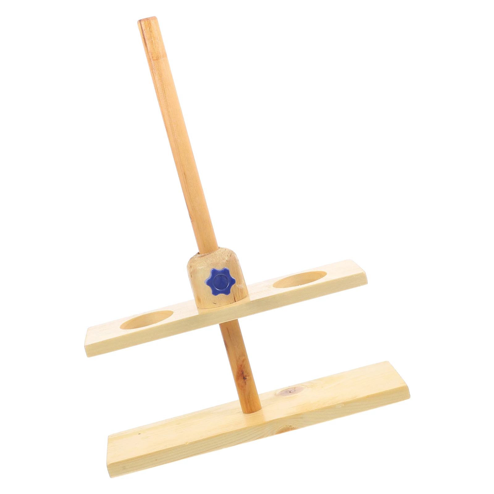 

Double Hole Funnel Stand Wooden 2 Holes Lab Experiment Teaching Equipment Supplies Glass Bottles Lifting Platform Random Color