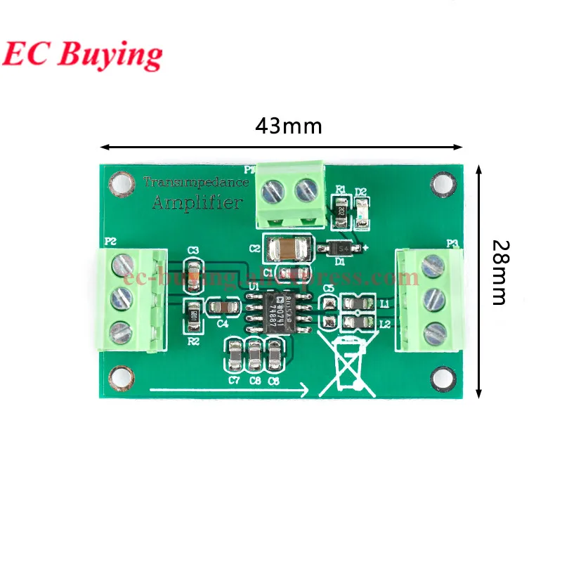 AD637 RMS Detector Module Peak Voltage Detection AC Signal Data Acquisition Filter Function Board AD8015 Integrated Transimpedan