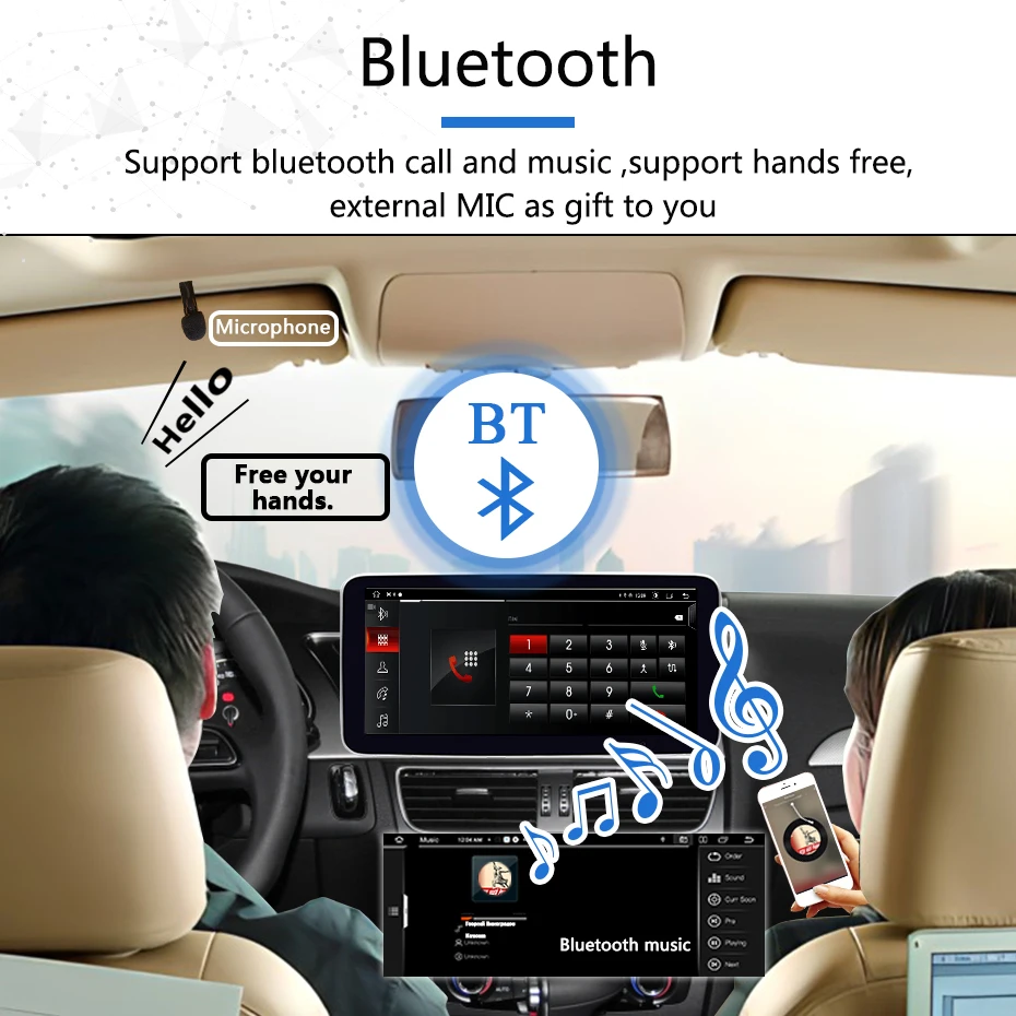 8,8' Linux Multimedia-Bildschirm, kabelloses CarPlay, Android Auto, Autoradio für Audi A5 2009-2016, AutoLink, AirPlay, Bluetooth, Navigation – Detail 10