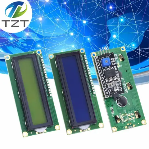 Blue Green 1602 I2C LCD Module for Arduino TZT teng