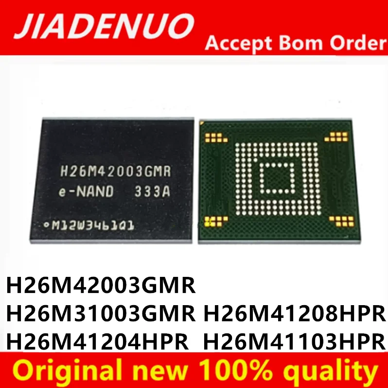 1/PCS New H26M42003GMR  H26M41103HPR H26M41204HPR H26M41208HPR H26M31003GMR BGA Font cell phone storage chip In Stock