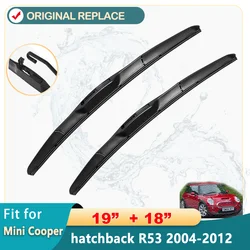 For Mini Cooper hatchback R53 Car Wiper Accessories Clean Front Windscreen Wiper Blade Brushes Wipers U Type J Hooks 19