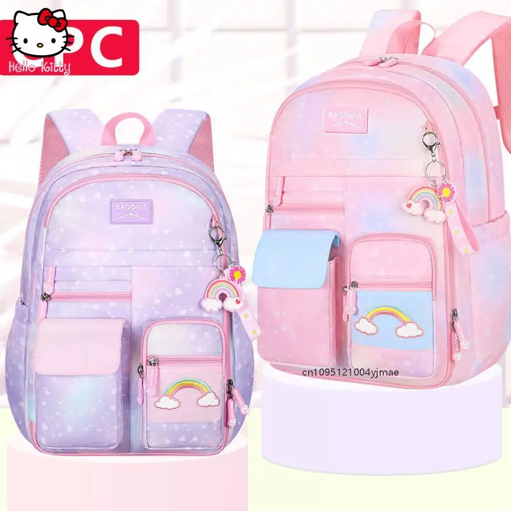 

Sanrio Cute Girl School Bag Children Primary School Backpack Satchel Pink Girl Kids Schoolbag Princess Schoolbag Kawaii Gradient
