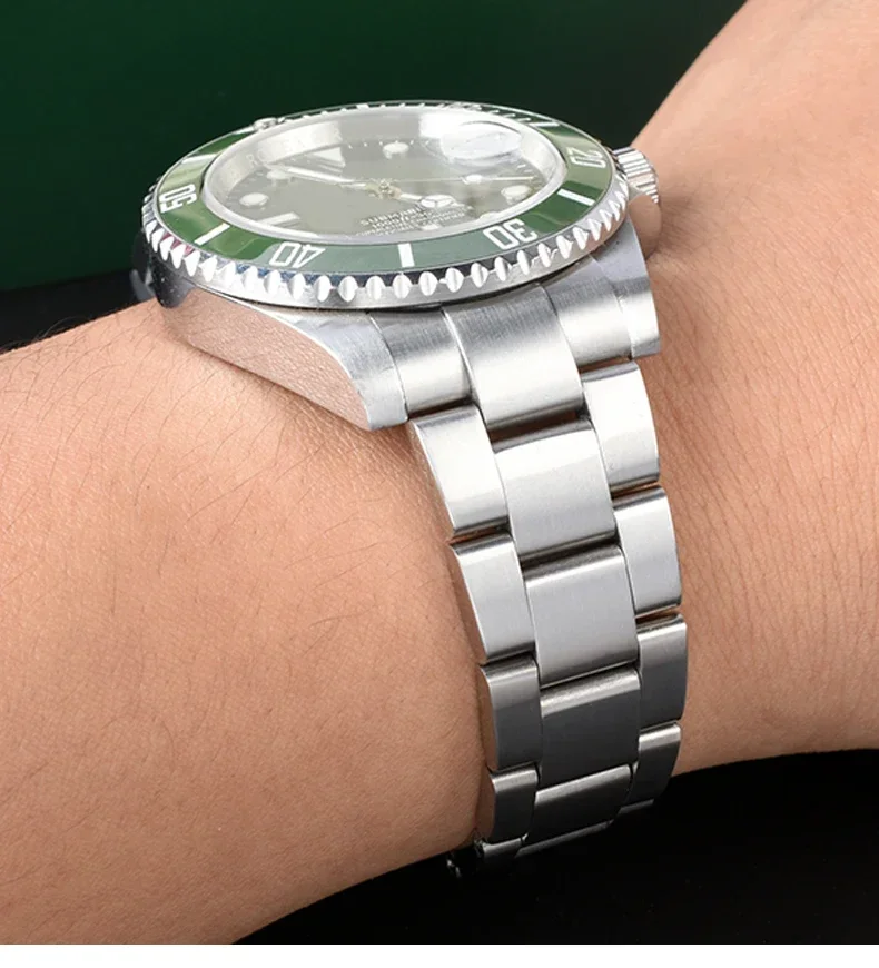 21mm 20mm  wrist bracelet Stainless teel watchband For Rolex Daytona Oyster Perpetual Submariner for Seiko NH35 Watch Strap view 6
