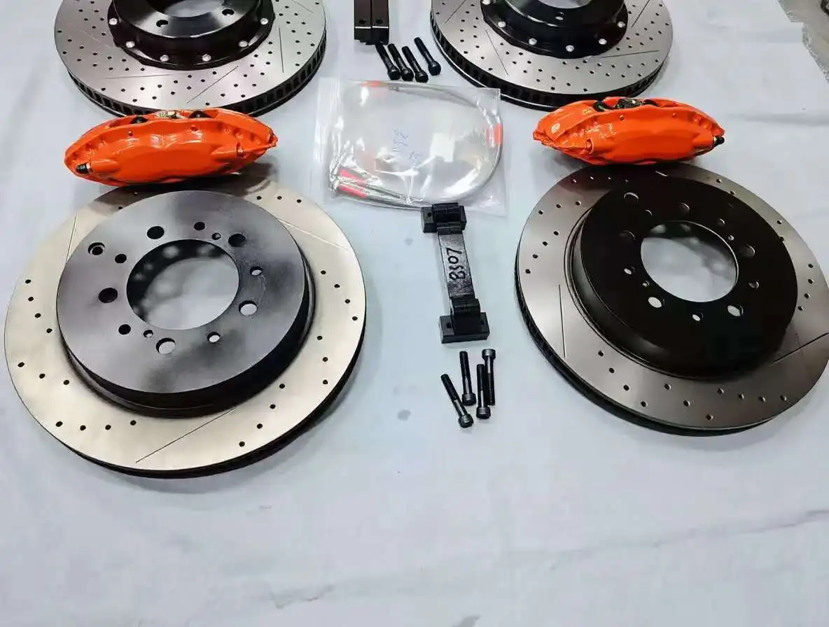 New Upgrade Front 8 Piston Brake Calipers Rear 4 Pot 380mm Big Brake Kit for Series 18-21 Inch Wheels
