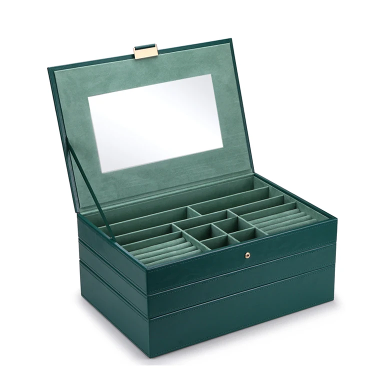 jewelry storage box, windowed storage box, suitable for ring, earring, necklace packaging, custom color and shape.