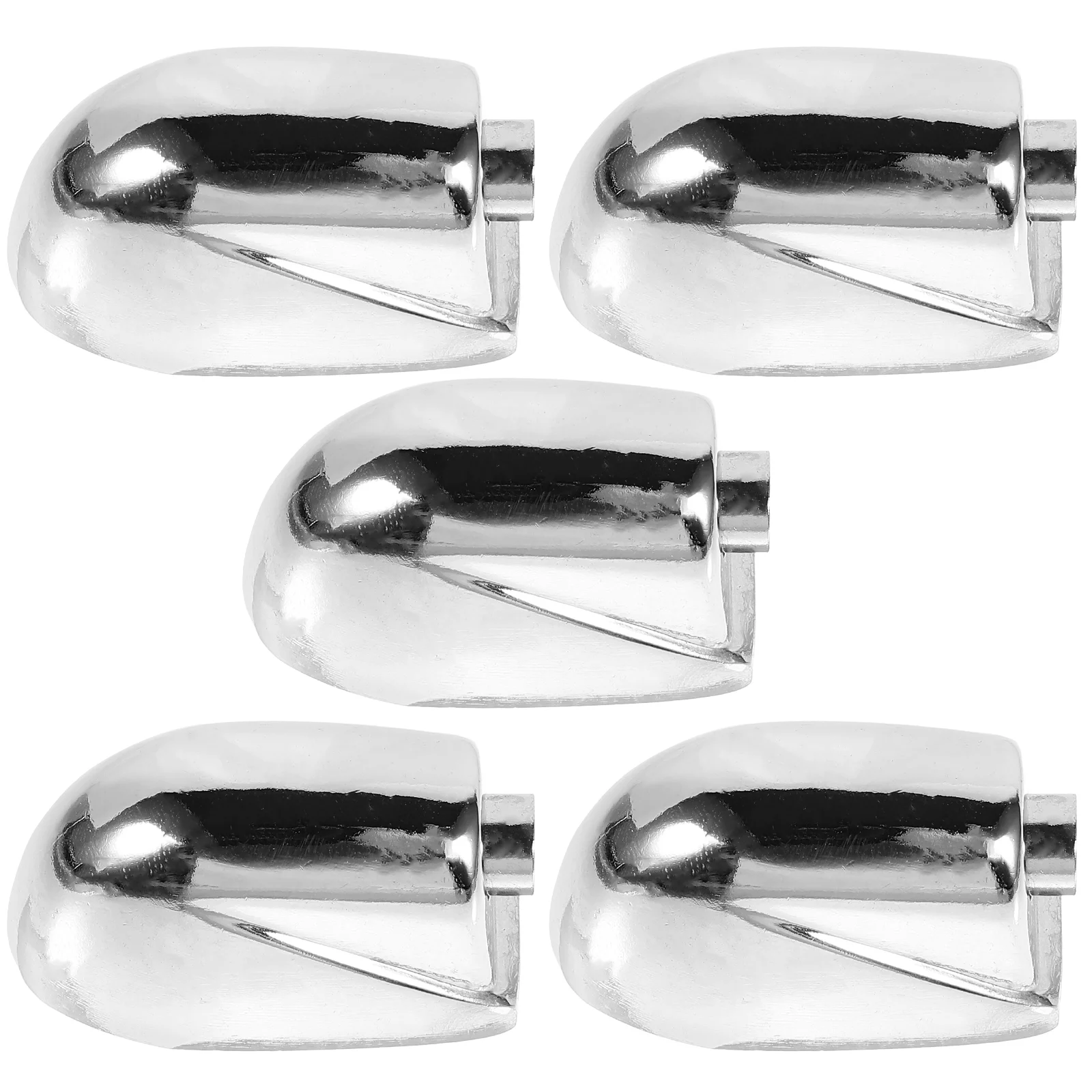 5 Pcs Single-end Snare Drum Lug Ear Claw Hooks Connector Drum Set Parts Accessories Replacement WC21 (Silver)