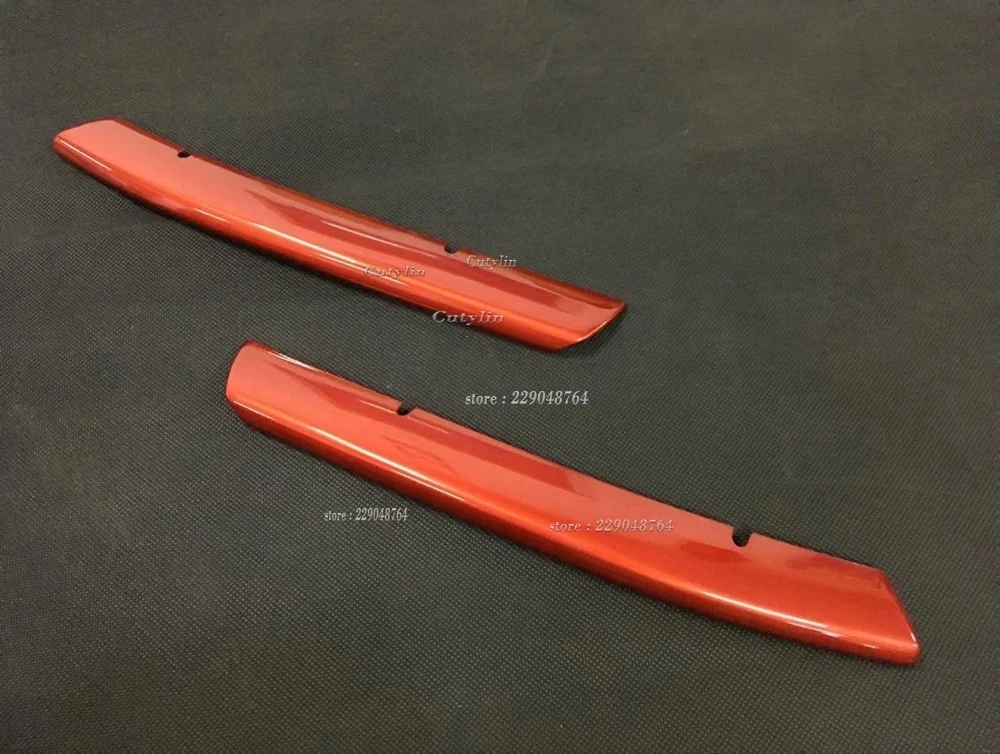 For Mazda CX-5 CX5 CX-8 2017-2020 2021 ABS Red Front Lower Bumper grille trims Car body protection Grid Grille Around styling view 4