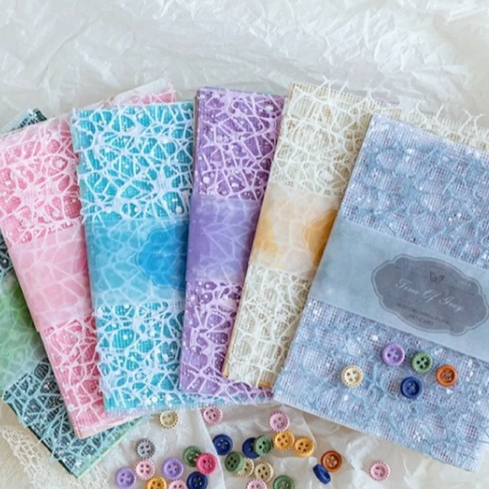 26pcs DIY Photo Album Vintage DIY Scrapbooking Paper Mixed DIY Lace Material Paper Retro Handmade Paper Collage Decoration