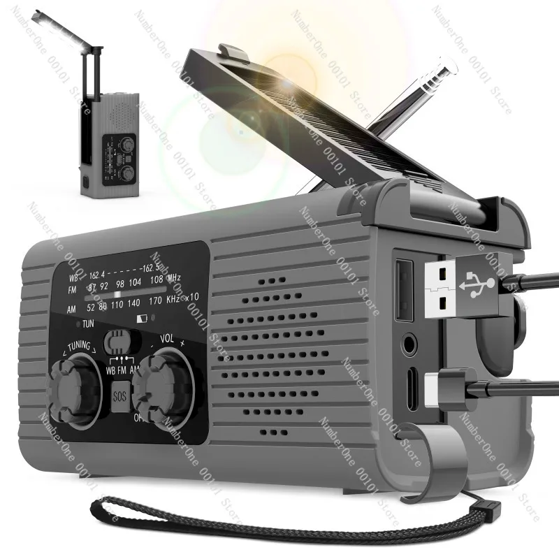Multi-Functional Solar Hand-Crank Emergency Radio | Phone Charger, Lighting, Disaster Preparedness