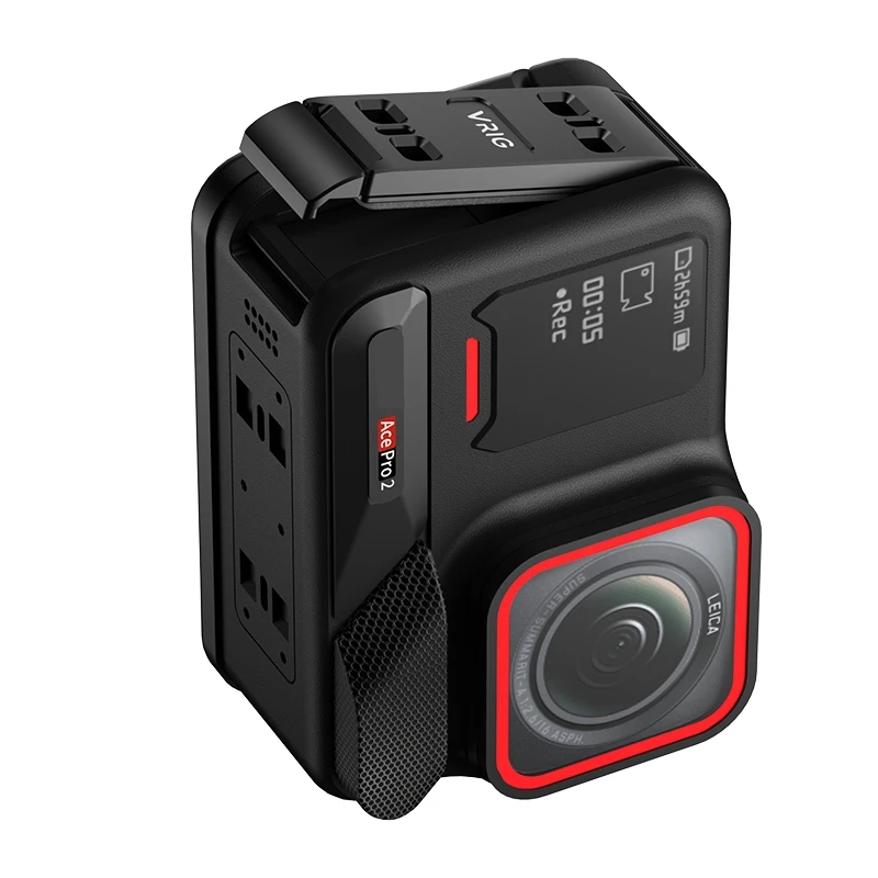 ​ แบตเตอรี่อลูมิเนียมอัลลอยด์สําหรับ Insta360 Ace Pro 2 แนวตั้ง Quick Release Adapter อุปกรณ์เสริมกล้องกีฬา