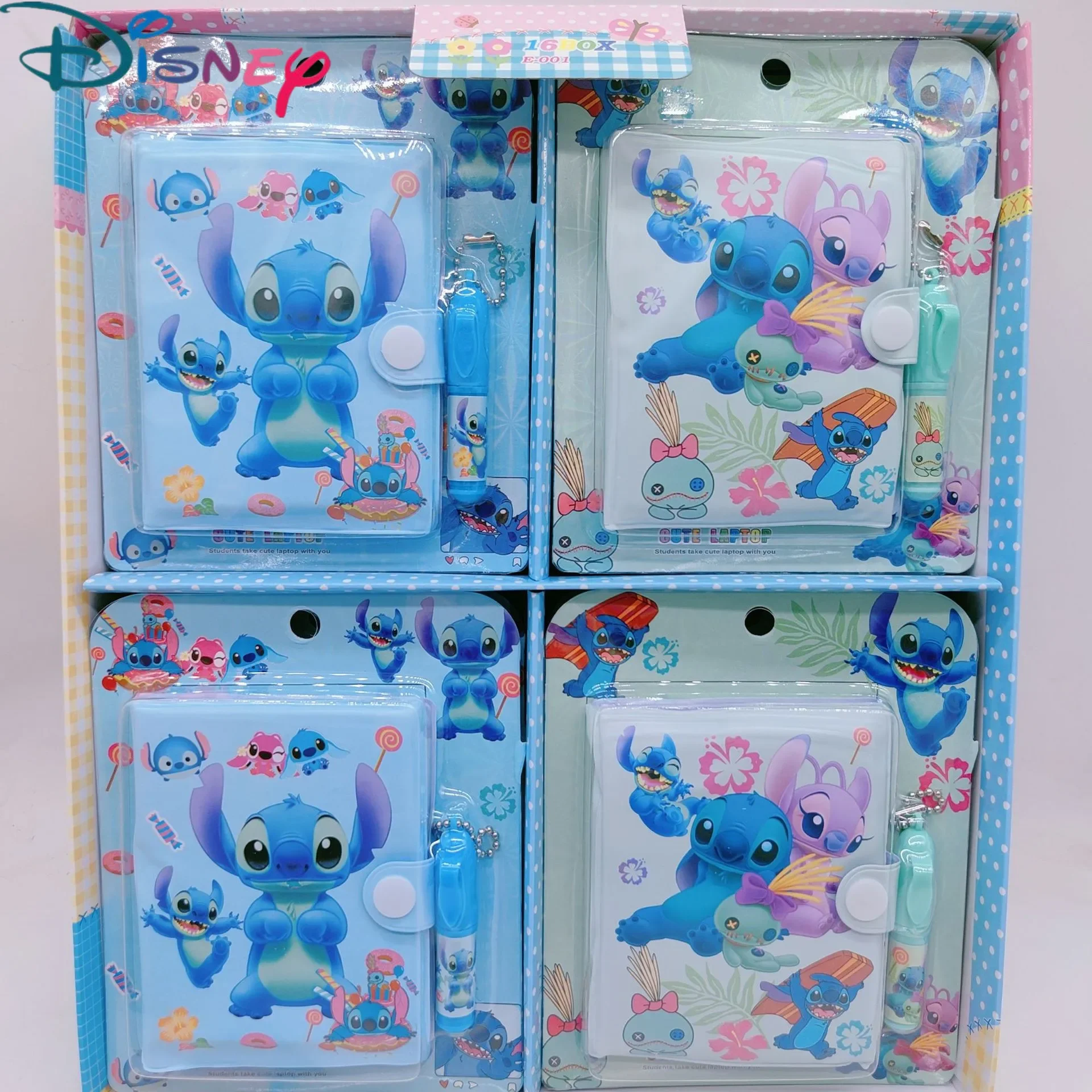 Disney Stitch Notebook Cartoon School Notepad Book Kids Boys Girls Stitch Anime Figures Dolls Diary Booklet Student Stationery