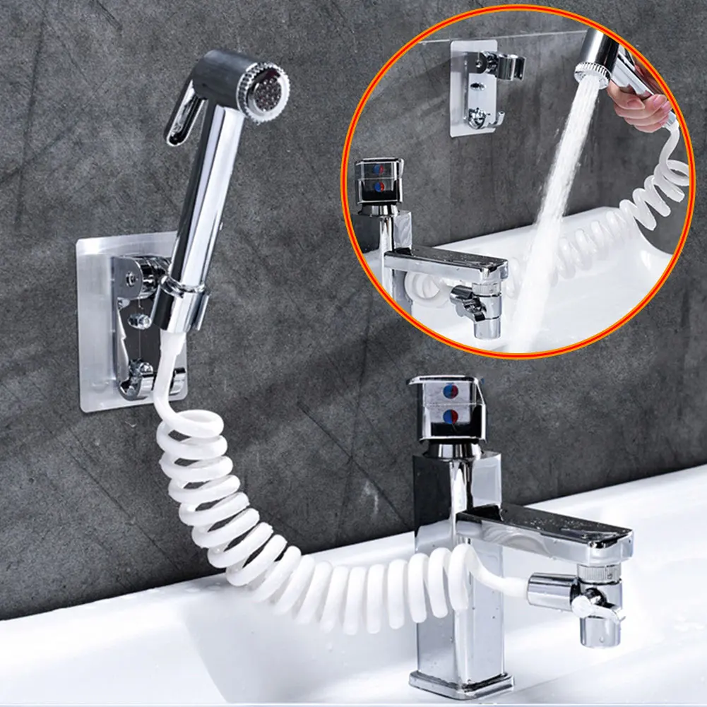 Bathroom Faucet External Showe, Handheld Telescopic Small Nozzle Set, Shower Sprayer Set, Hand Held Shower Head