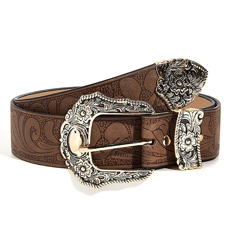 Cinturón vaquero Unisex gótico Y2k, cinturones de diseñador para mujer, accesorio Punk negro de lujo de alta calidad, pretina de 3,8 cm, cinturón bohemio para hombre