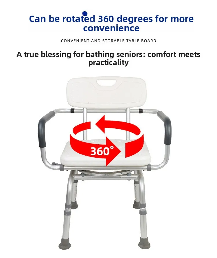 Simplywalk Aluminum Alloy 130KG Bath Shower Chair with Arm Nursing Home Handicapped UKCA Customized ing