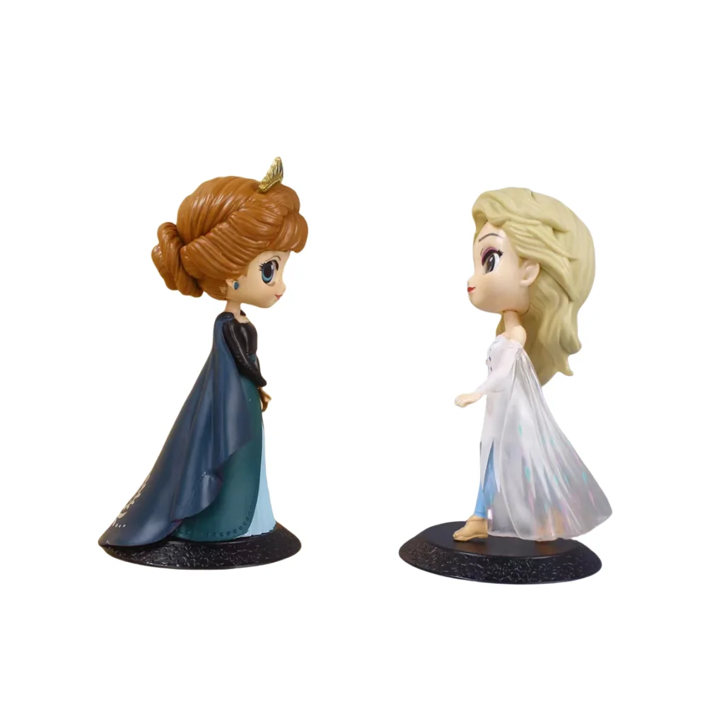 Décorations de gâteau d'anniversaire Disney Frozen 2, princesse Anna, Elsa, décoration de gâteau congelé, figurines d'action pour enfants, décor de fête de Noël