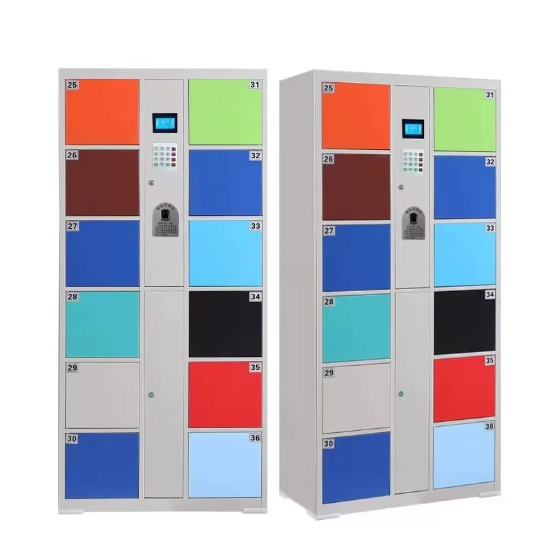 Modern style multi-color smart locker with QR code/fingerprint