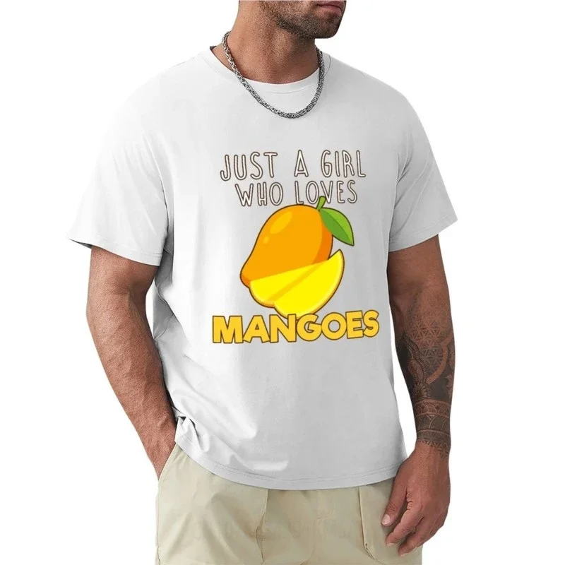 Just A Girl Who Loves Mangoes. T-Shirt cute tops hippie clothes mens white t shirts