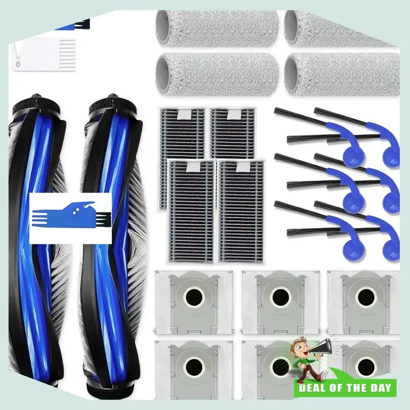 مجموعة ملحقات بديلة للتسليم لمدة 24 ساعة مع أجزاء الروبوت Ecovacs T80 Omni Cleaner أسطوانة الفرشاة الرئيسية