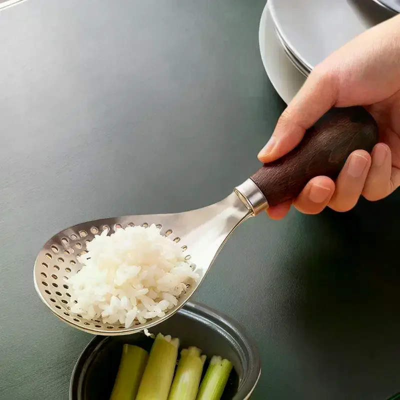 Single Pack High-Temperature Resistant Rice Ladle; Anti-Scalding Stainless Steel; Non-stick Kitchen Aid; Durable